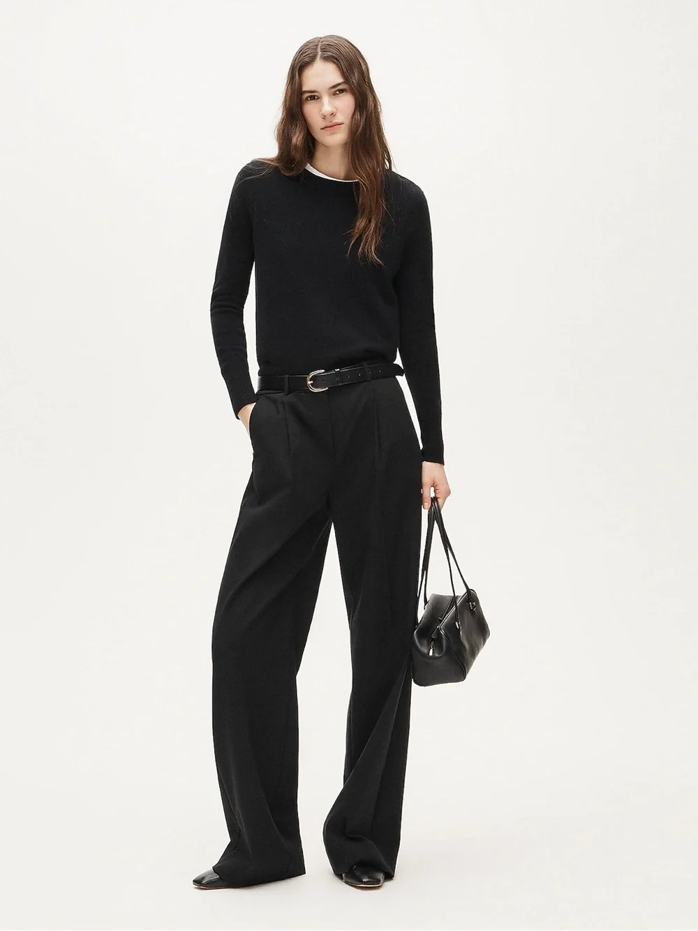J. Crew Cashmere classic-fit crewneck sweater in Black Size Medium NWT